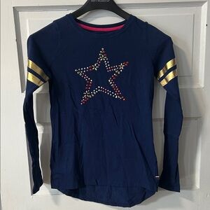Tommy Hilfiger kids Navy Shirt with Star and Gold Stripes